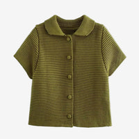 Knitted round neck sweater