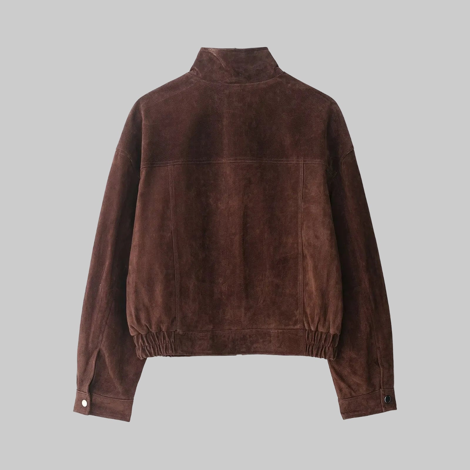 Brown suede leather jacket