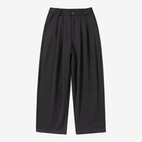 Hose aus Wolle mit geradem Bein und doppelter Bundfalte