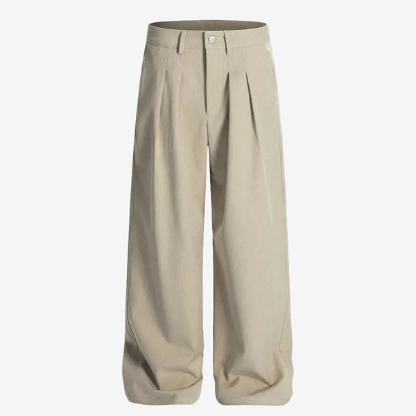 Pleated straight Leg Trousers