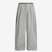 Bundfaltenhose mit geradem Bein