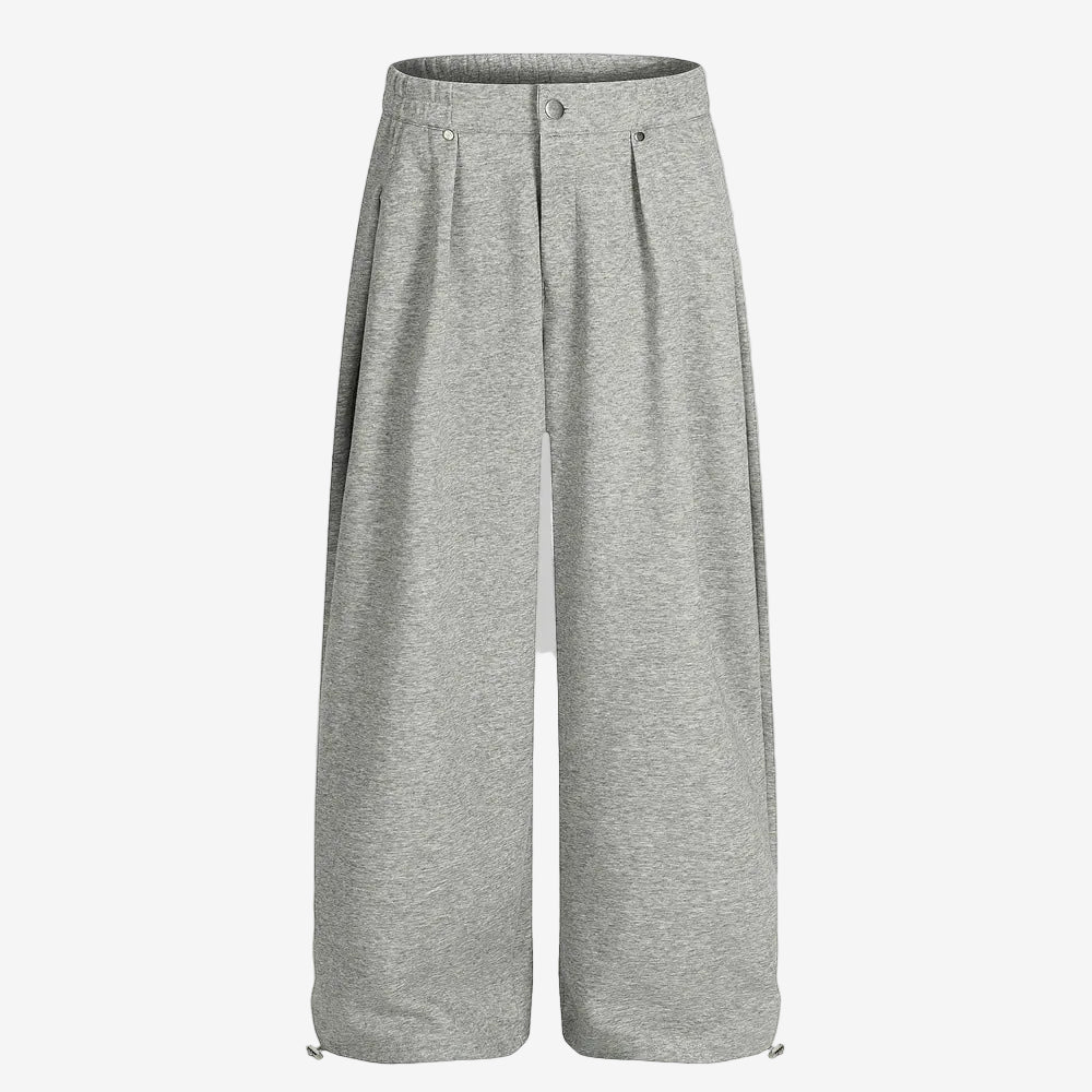 Straight Leg Pleated Trousers
