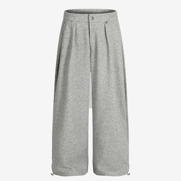Straight Leg Pleated Trousers