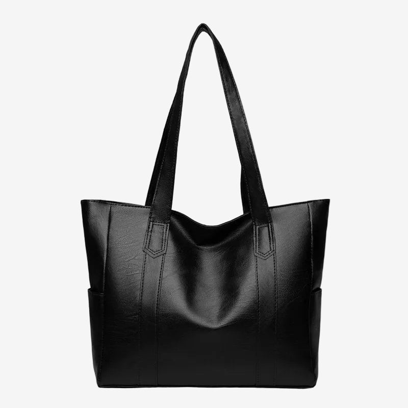 Leather tote bag