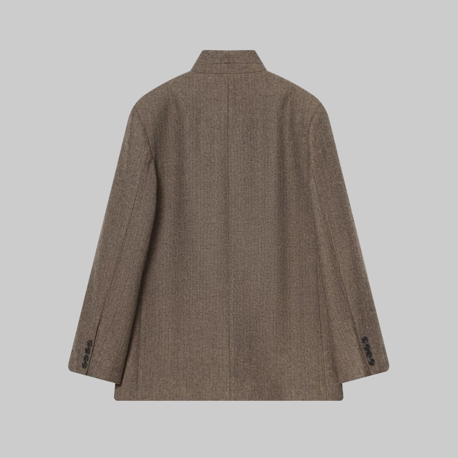 Brown herringbone suit jacket