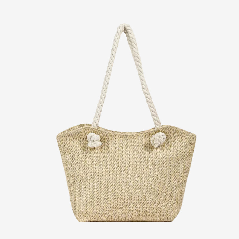 Straw woven large tote bag