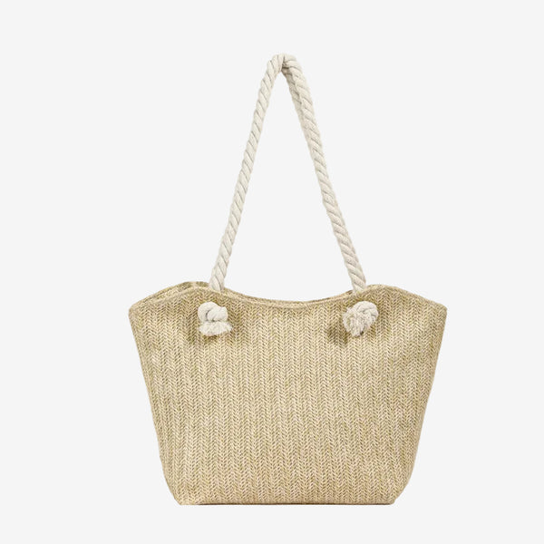 Straw woven large tote bag