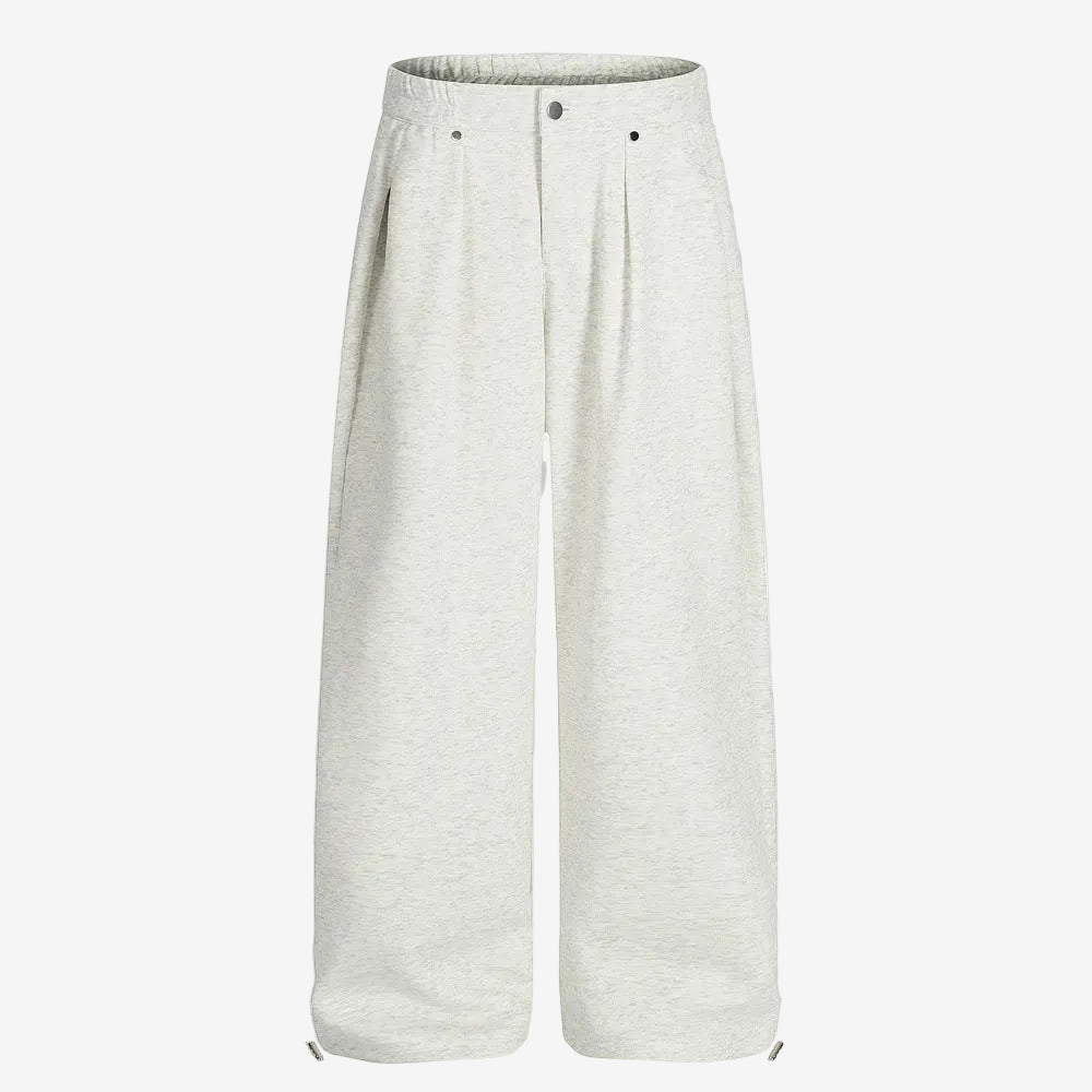 Straight Leg Pleated Trousers