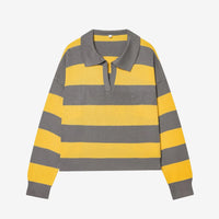 Gestreiftes Strickpolohemd