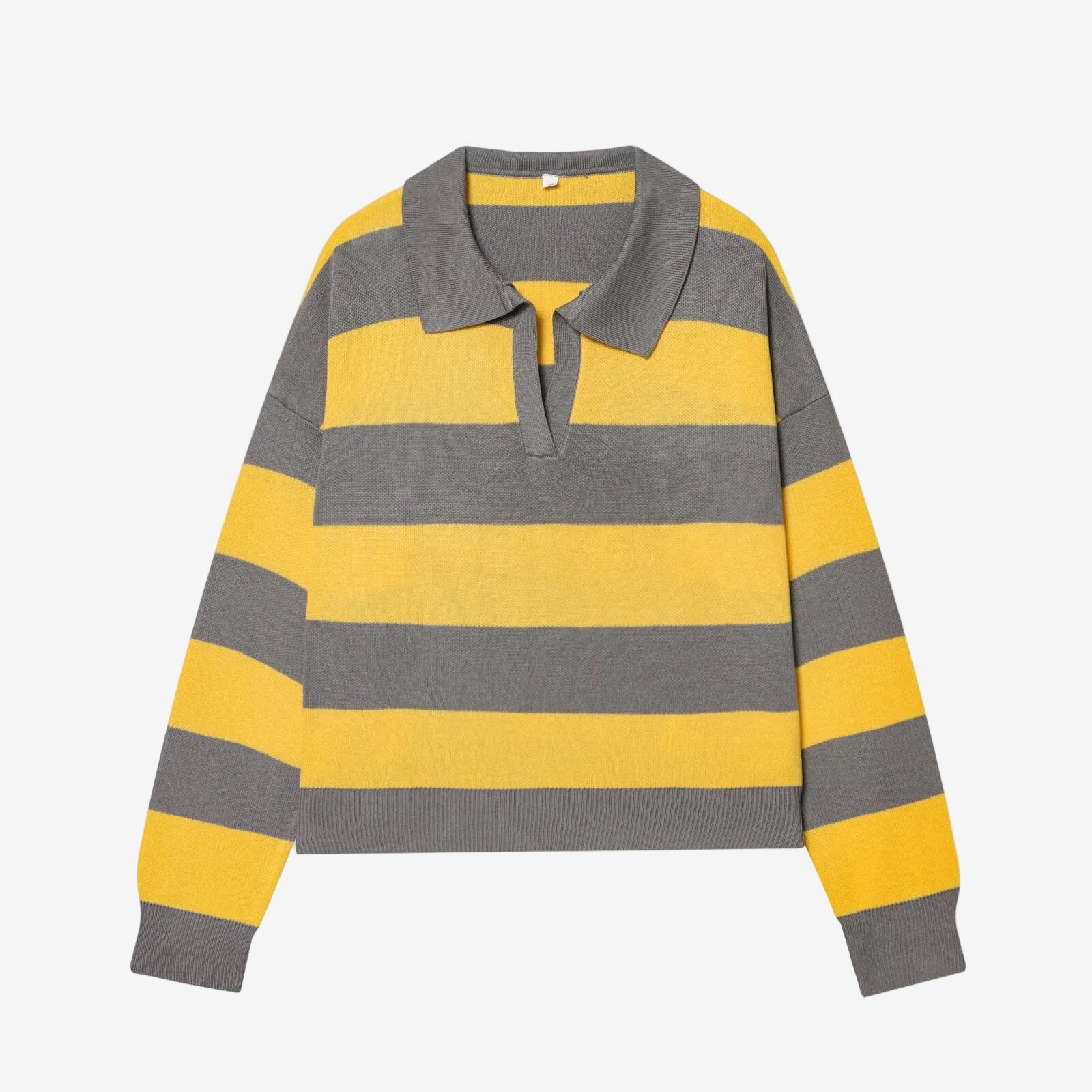 Gestreiftes Strickpolohemd