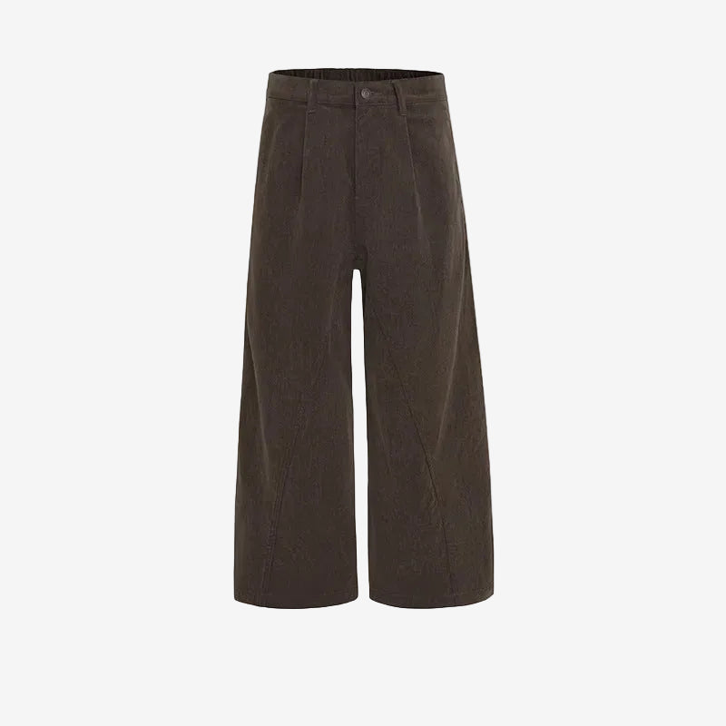 Corduroy straight leg trousers