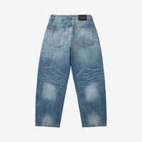 Bluewashed Jeans mit geradem Bein
