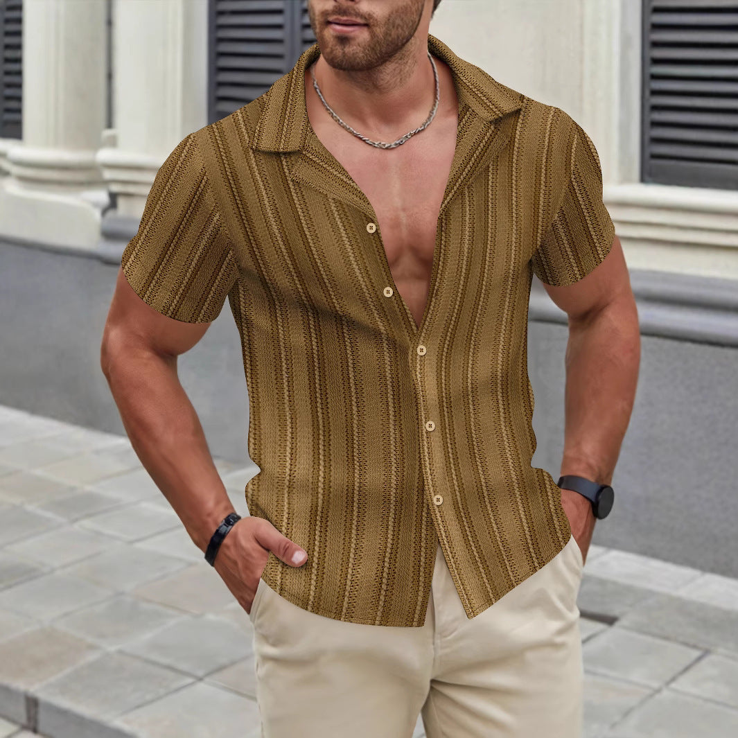 Khaki button polo shirt