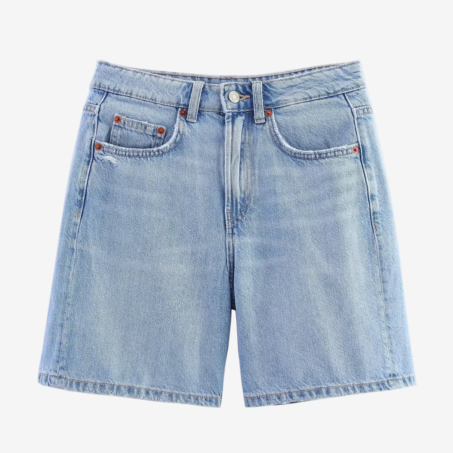 Mid-Waist-Jeansshorts