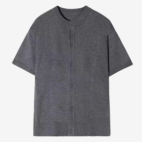 Silk Knitted Short Sleeve T-shirt