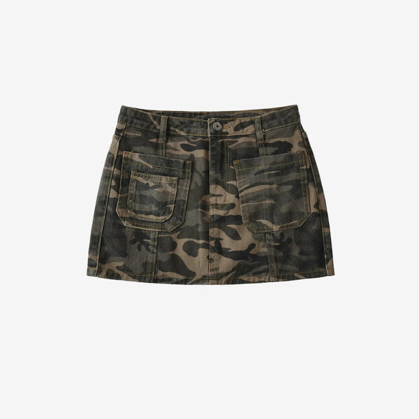 Camouflage denim Skirt Shorts