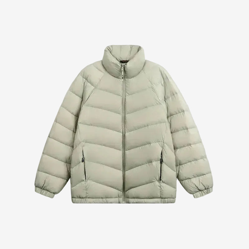 Collar ribbed jacket