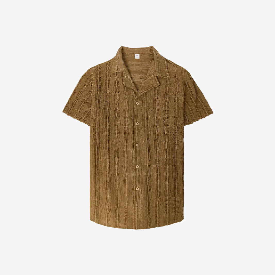 Khaki button polo shirt