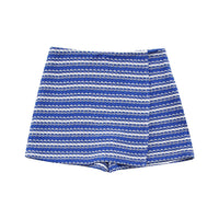 Blue Striped top and shorts