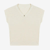 Sleeveless V-neck top