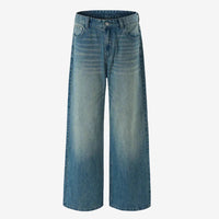 Blue washed Straight Leg Denim