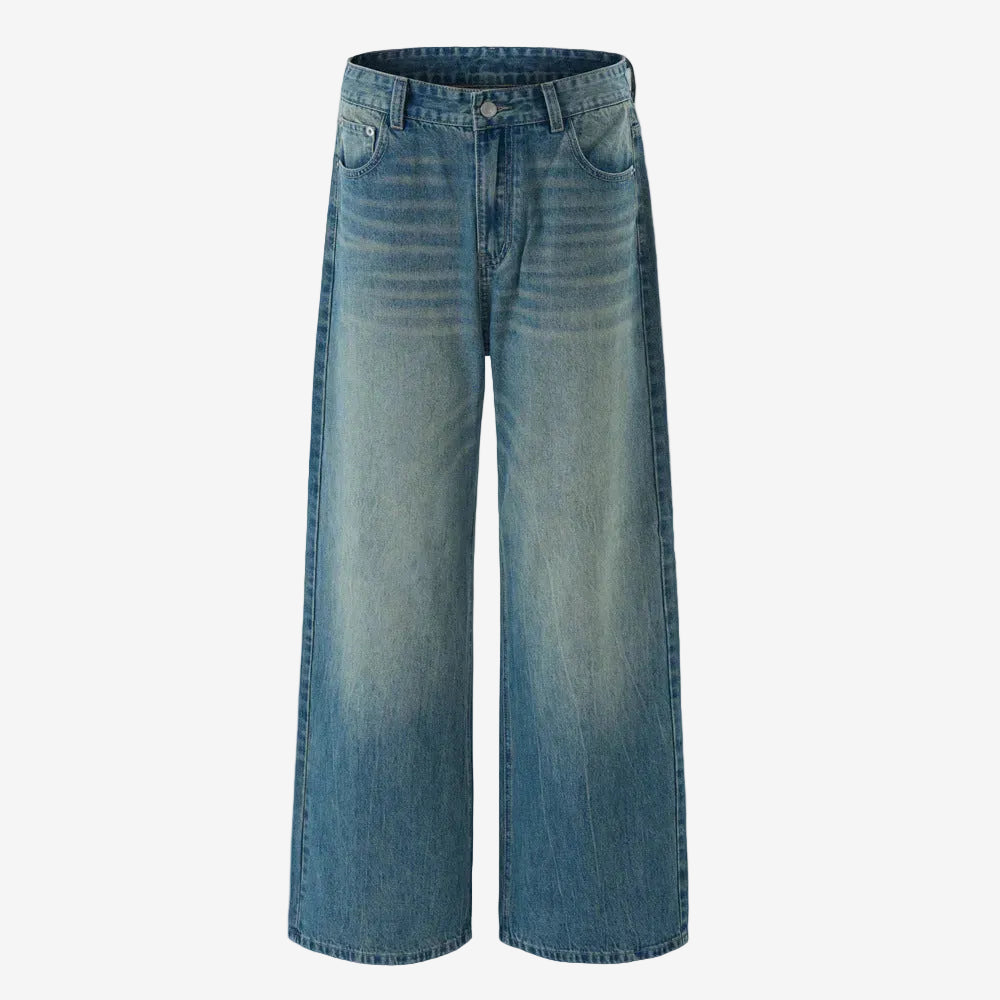 Blue washed Straight Leg Denim