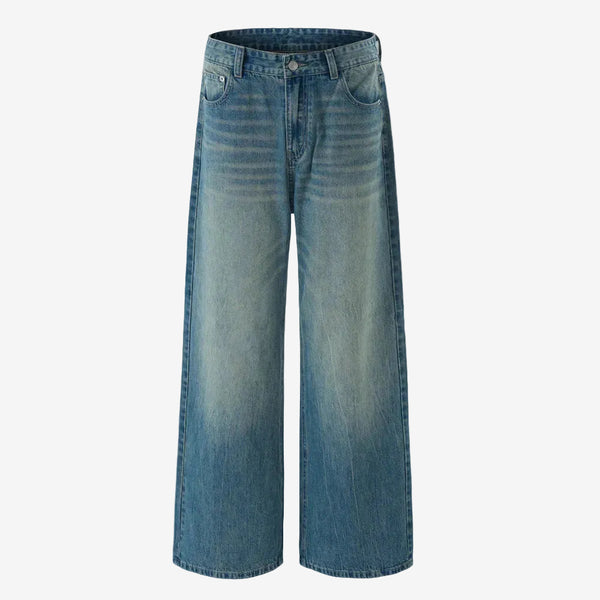 Blue washed Straight Leg Denim