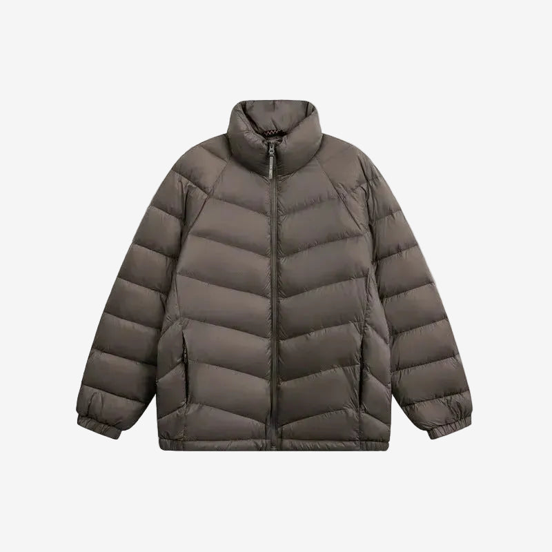 Collar ribbed jacket
