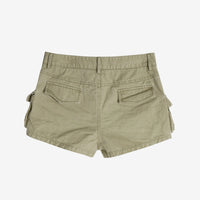 Khaki workwear denim hotpants