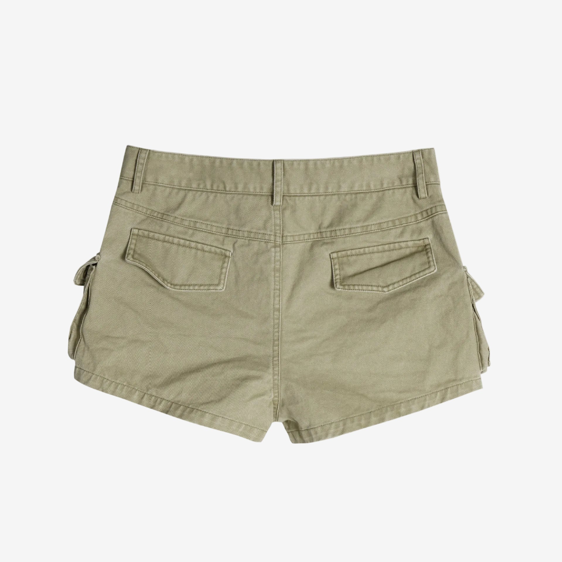 Khaki workwear denim hotpants