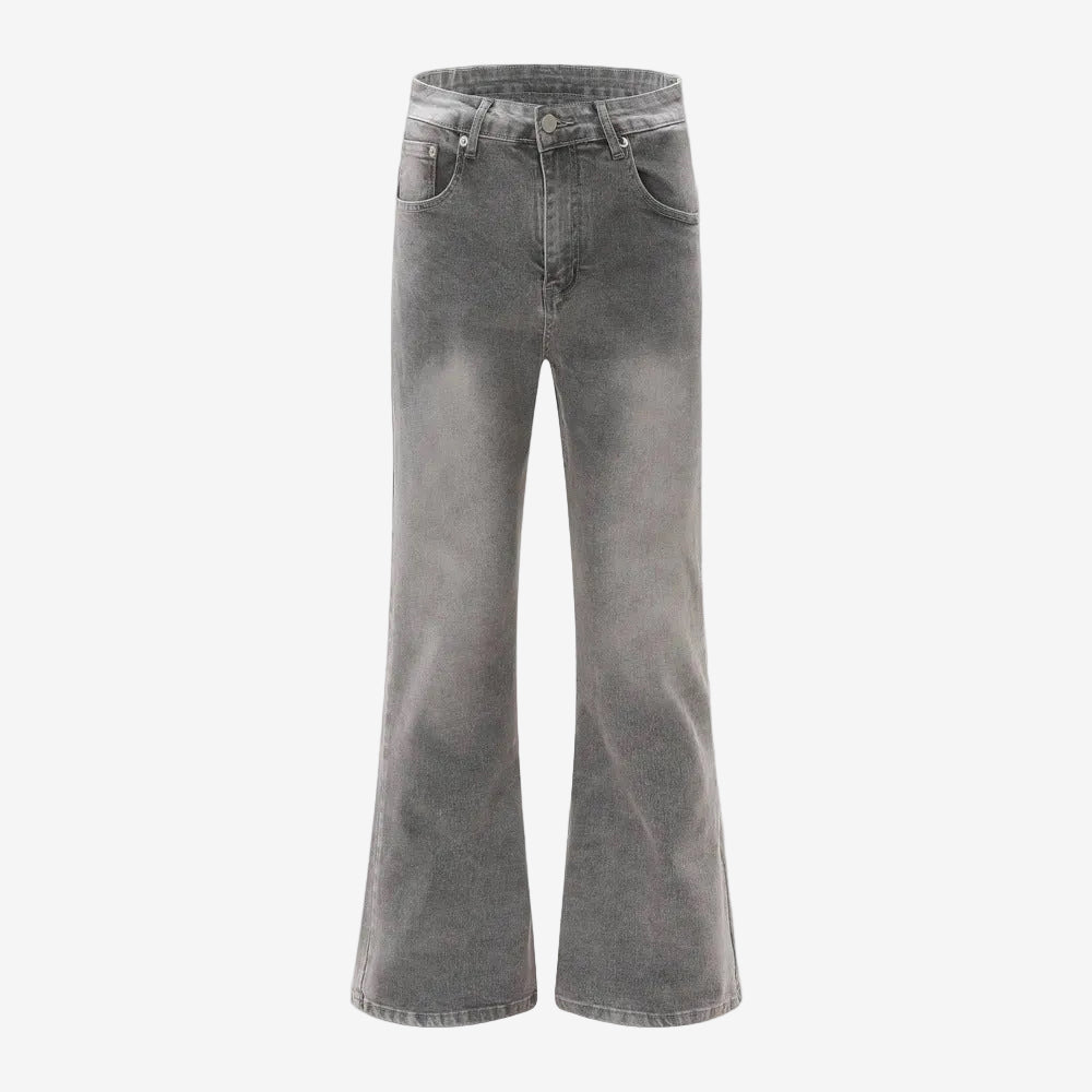Grey Micro Flared Denim