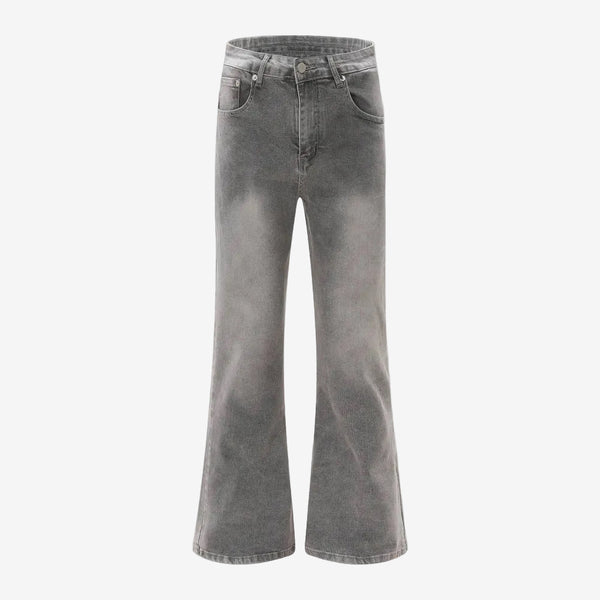 Grey Micro Flared Denim