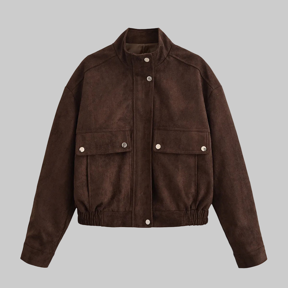 Brown suede collar jacket