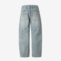 Eisblaue Straight-Leg-Jeans