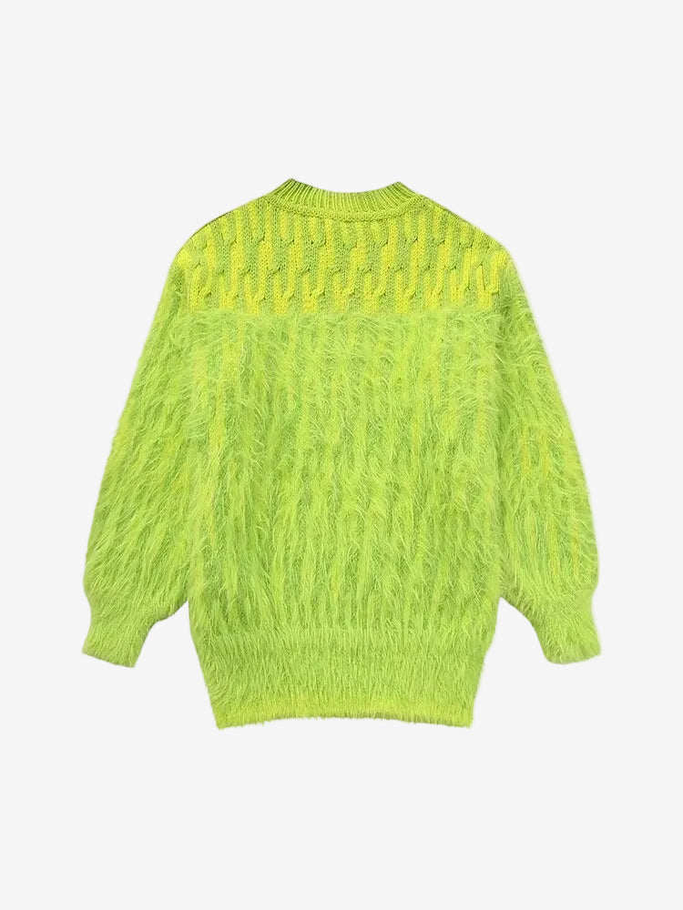 Green Longe sleeve knit Sweater