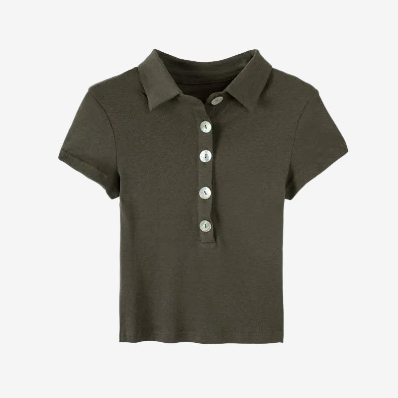 Buttoned polo shirt