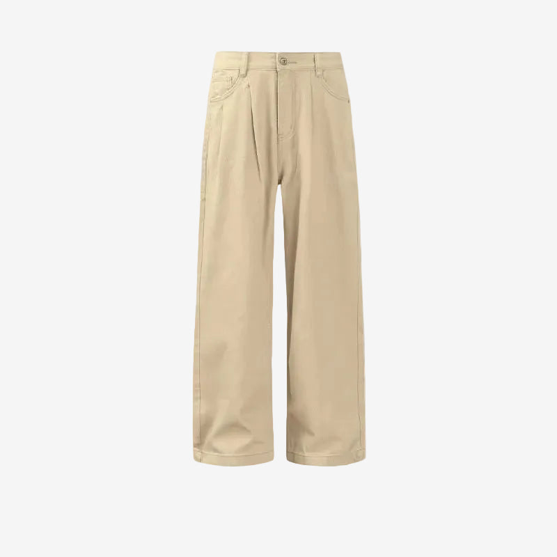 Straight leg pleat pants