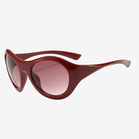Helle ovale Sportsonnenbrille