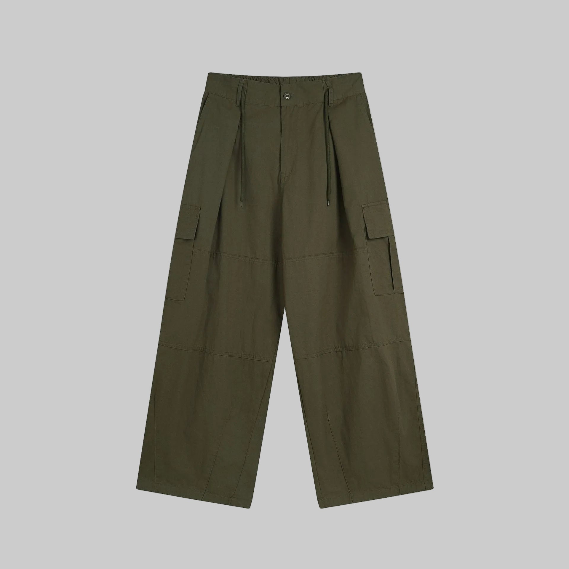 Army Green Oversized Wide Leg Cargo Pants