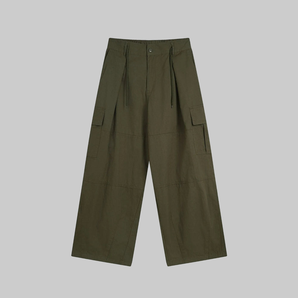 Army Green Oversized Wide Leg Cargo Pants