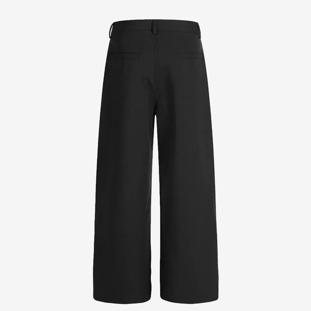 Pleated loose fit suit pants