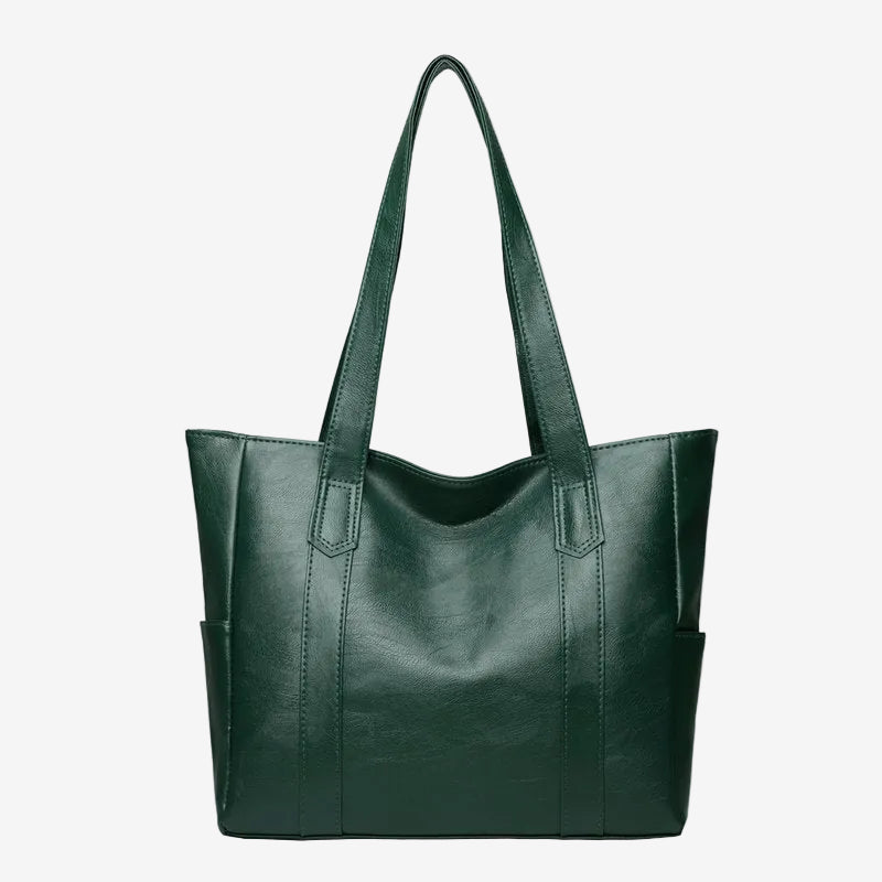Leather tote bag