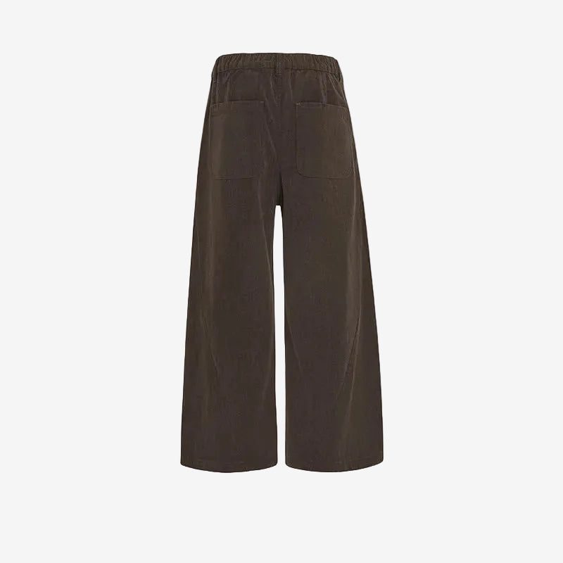 Corduroy straight leg trousers
