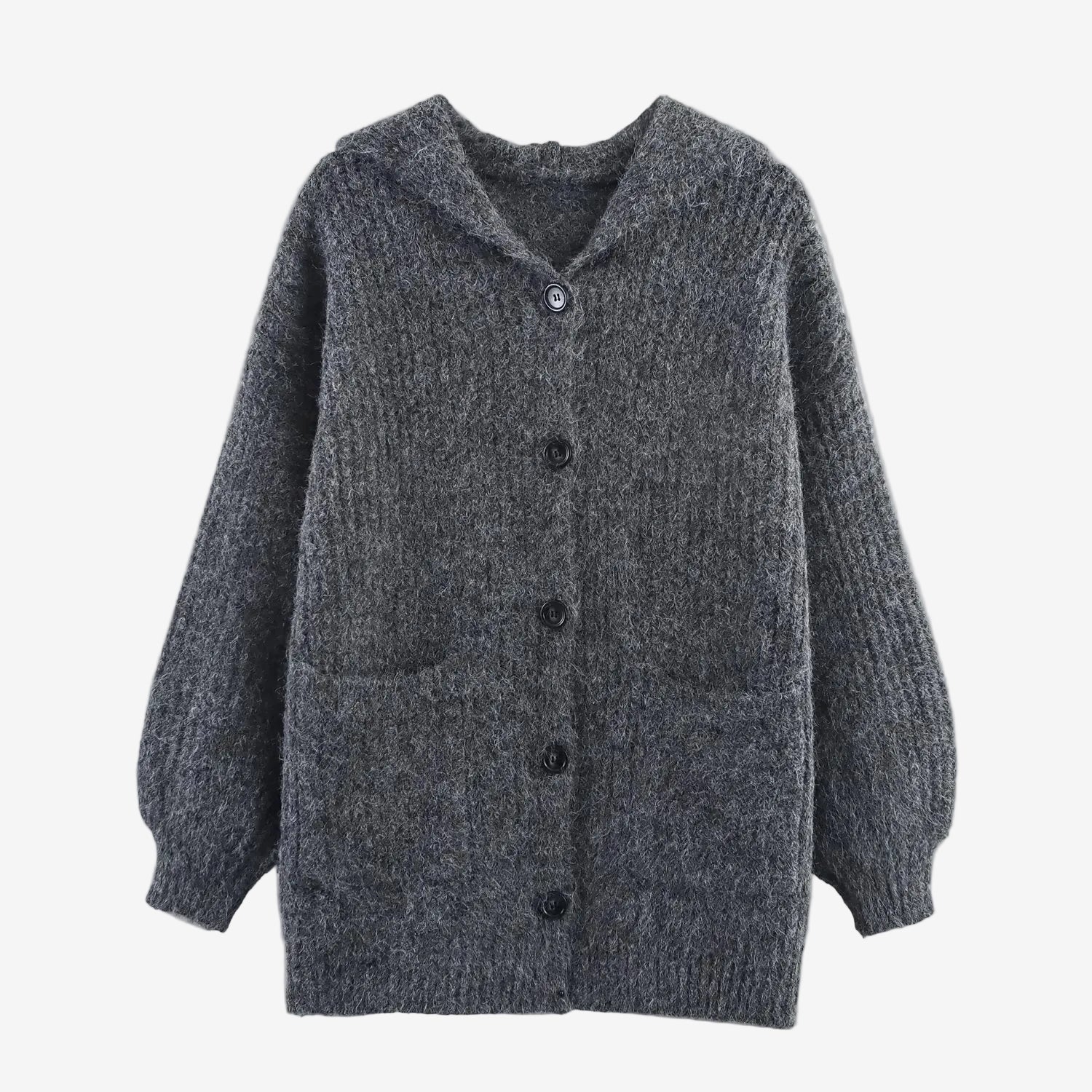 Loose knitted cardigan jacket