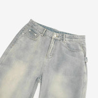Clay washed straight Leg Denim
