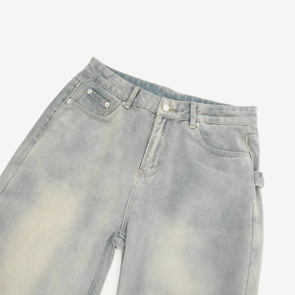 Clay washed straight Leg Denim