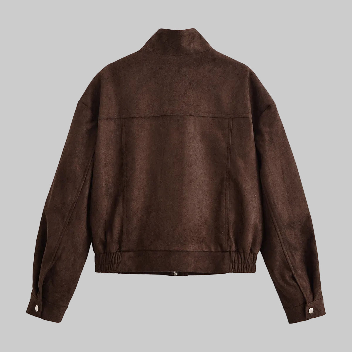 Brown suede collar jacket