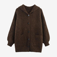 Loose knitted cardigan jacket