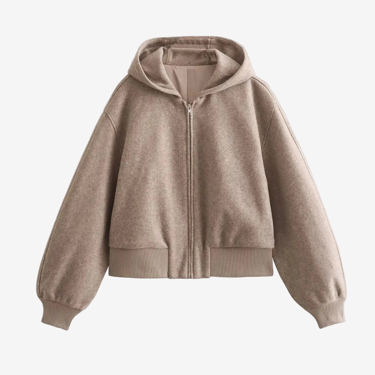 Khaki zip up hoodie