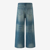 Blue washed Straight Leg Denim